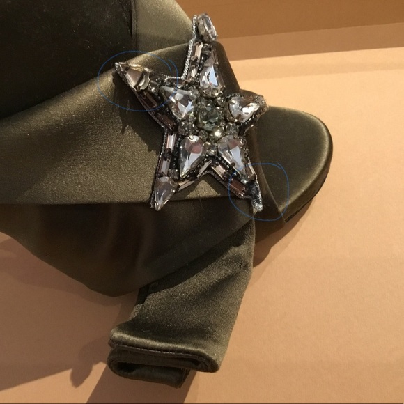 N°21 Green Satin Crystal Star Heels - Picture 7 of 7